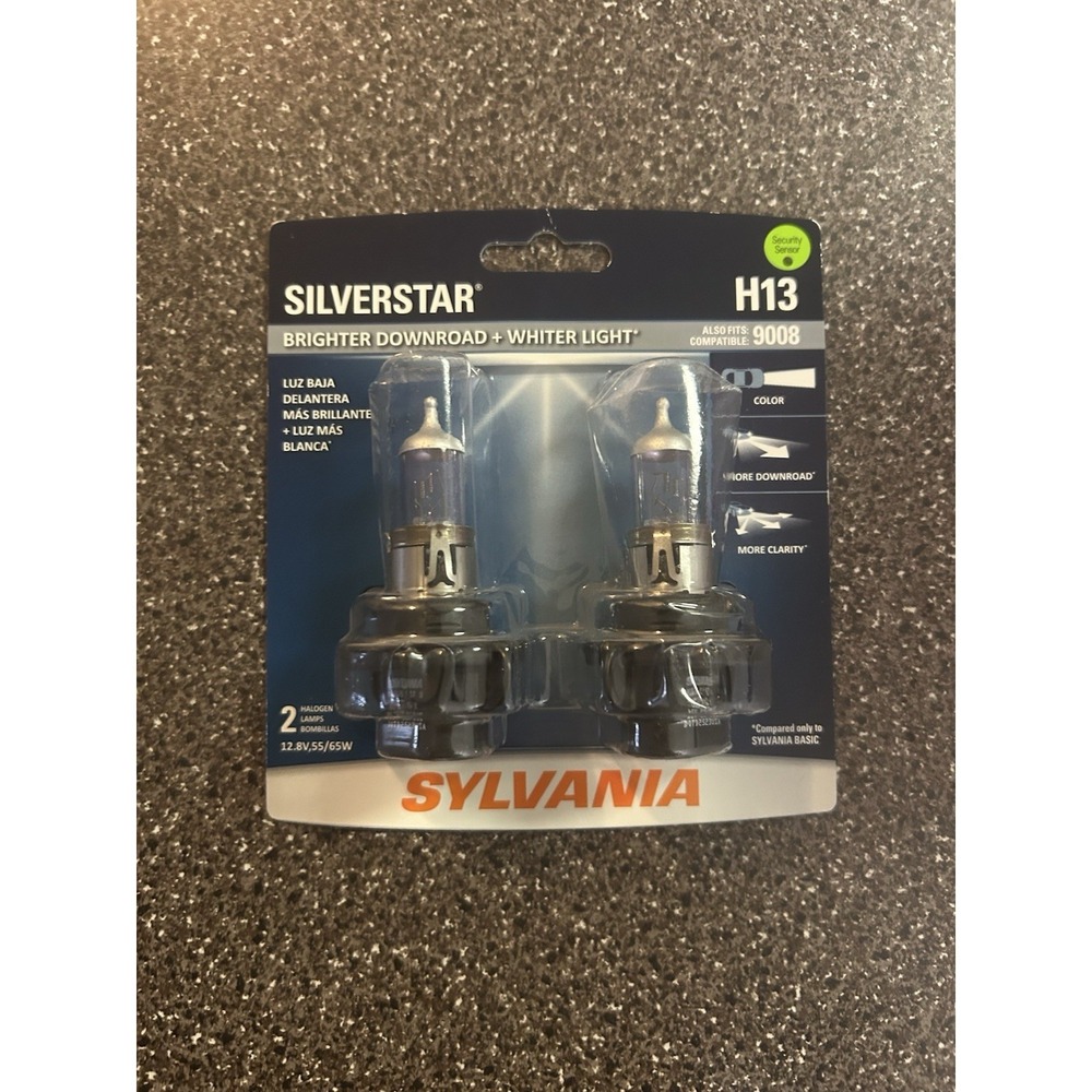 SYLVANIA H13 SilverStar High Performance Halogen Headlight Bulb, 2 Bulbs